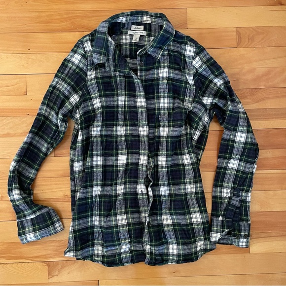 Llbean Plaid Buttondown - Picture 1 of 3